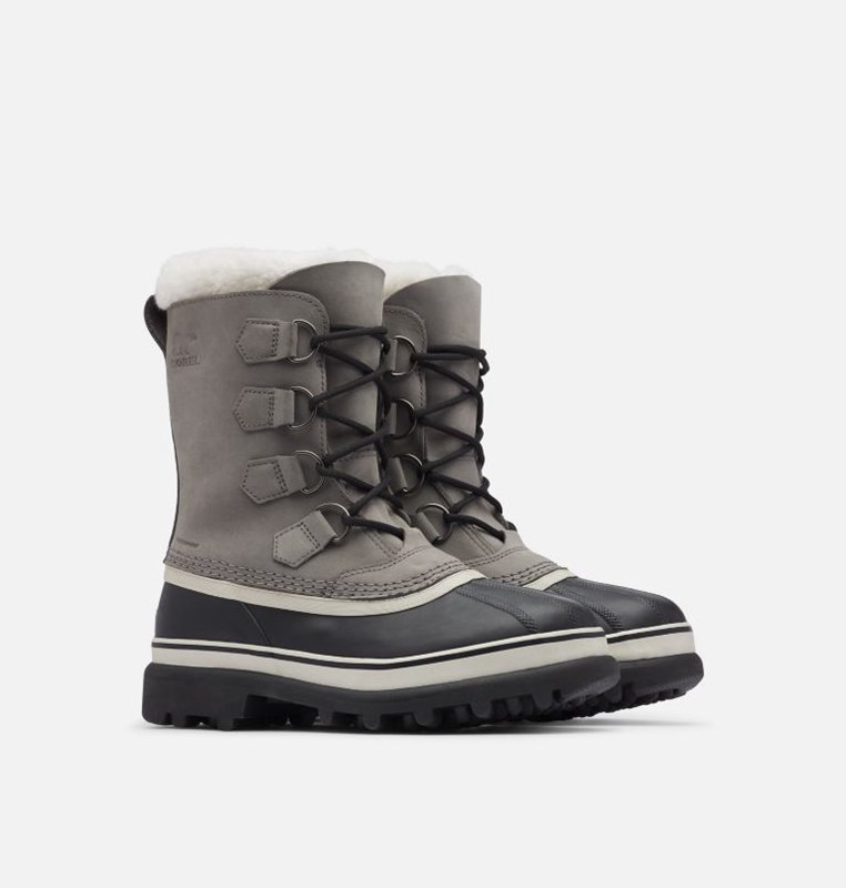 Botas Nieve Sorel Mujer - Caribou® Bajas Gris/Negras - 21839-UINF